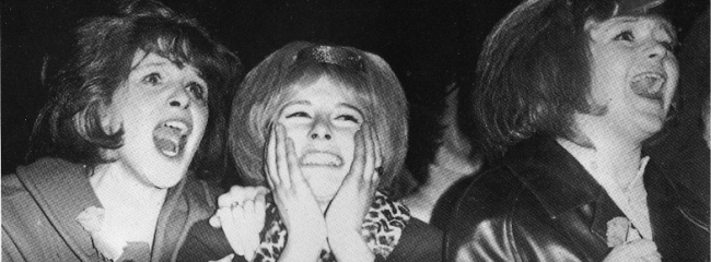 Skrigende Beatles-fans i Belfast ABC Cinema, 1963.