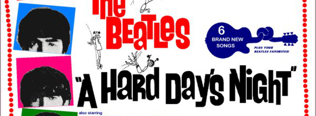 Filmplakat. A Hard Day's Night, 1964.