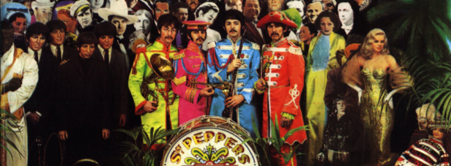 Albumcover. Sergeant Pepper’s Lonely Hearts Club Band, 1967.