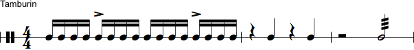 Notation af tamburin